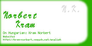 norbert kram business card